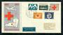 NETHERLANDS 1957 Red Cross. Set of 5 on first day cover. - 31287 - FDC