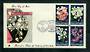 PHILIPPINES 1962 Orchids. Block of 4 on first day cover. - 31692 - FDC