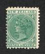 NEW ZEALAND 1882 Victoria 1st Definitive 4d Green. - 32 - UHM