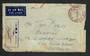 AUSTRALIA 1942 Letter sent from AIF Field PO 15/1/42 No 2 AASC-Coy AIF Malaya to Australia. Red POSTAGE PAID JOHORE 25 CENTS ma