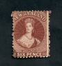 NEW ZEALAND 1862 Full Face Queen 6d Red-Brown. Perf 12½. Excellent copy. - 3535 - FU