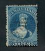 NEW ZEALAND 1862 Full Face Queen 2d Deep Blue. Perf 12½. Excellent copy. - 3536 - FU