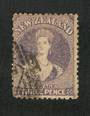 NEW ZEALAND 1862 Full Face Queen 3d Lilac. Perf 12½. Nice copy. Postmark off face. - 3537 - FU