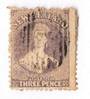 NEW ZEALAND 1862 Full Face Queen 3d Pale Lilac. Postmark bars frame face. - 3588 - Used