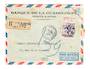 GUADELOUPE 1956 Registered Airmail Letter from Pointe a Pitre to Paris. - 37611 - PostalHist