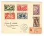 IVORY COAST 1937 Registered Letter from Divo to Paris. Expo set of 6. - 37640 - PostalHist