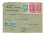 IVORY COAST 1936 Airmail (Dakar to Toulouse via Bamako). Letter from Abidjan to Paris. Dakar backstamp and square backstamp and