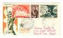 MONACO 1956 Fipex International Stamp Exhibition. Strip of 3 on first day cover. - 37845 - FDC