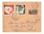 MONACO 1953 Letter with Helsinki and 1924 2fr to Lyon.