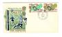 NEW HEBRIDES 1966 World Cup. Set of 2 on first day cover. - 37894 - FDC