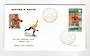 ST PIERRE et MIQUELON 1968 Winter Olympics. Set of 2 on first day cover. - 38244 - FDC