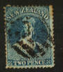 NEW ZEALAND 1855 Full Face Queen 1d Orange Imperf. Light postmark. Cut tight all round in places inside the frame. - 39063 - Use