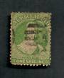NEW ZEALAND 1862 Full Face Queen 1/- Green. Perf 12½. Watermark Large Star. Heavy postmark. Cat val by CP with faults from $35.0