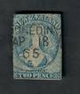 NEW ZEALAND Postmark DUNEDIN slug on Full Face Queen 2d Blue. Dated 18/4/65. The stamp is a trimmed perf. - 39093 - Used