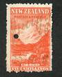 NEW ZEALAND 1898 Pictorial 5/- Red on Cowan paper. Watermark Upright. Fiscally used. - 39223 - Fiscal