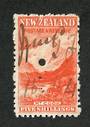 NEW ZEALAND 1898 Pictorial 5/- Red on Cowan paper. Watermark Sideways Inverted. Fiscally used. - 39224 - Fiscal