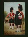 Coloured postcard by Valentines of the Gordon Highlanders, Drummer and Bandsman. Art card. - 40025 - Postcard