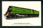 Coloured postcard of Southern Railway Bullied West Country 21C123 Blackmore Vale. - 40610 - Postcard