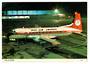 Coloured postcard of Dan-Air Hawker Siddeley 748 prop-jet. - 40952 - Postcard