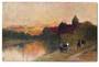 Coloured postcard. The path by the river. 1906. - 43784 - Postcard