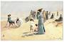 Delightful Art Card by Tuck. After the original drawing by E van Goethan. The Joys of the Sands. - 43786 - Postcard