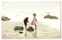 Delightful Art Card by Tuck. After the original drawing by E van Goethan. Crab Hunters. - 43788 - Postcard