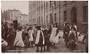 Two postcards. Dancing to Organ. Pick a back fight. Social history of London. - 44728 - Postcard