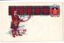 Coloured postcard of Clan Lindsay. Tartan and Arms. - 44729 - Postcard
