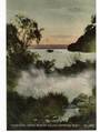 Coloured postcard of Hinemoa's Bathe Mokoia Island. - 46093 - Postcard