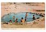 Coloured postcard by PPL of Hastings of Maori Children in Hot Pool. - 46267 - Postcard