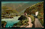Coloured Postcard of Manawatu Gorge River Road and Rail. - 47232 - Postcard