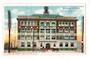 Coloured postcard of Custom House Wellington. Christmas card. Crease. - 47641 - Postcard