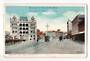 Coloured postcard of Lambton Quay. Christmas overprint. Tram. Silverfish. - 47802 - Postcard