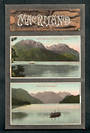 NEW ZEALAND Coloured Maoriland Postcard. Two Views. Lake Manapouri from Fairy Cove and The West Arm Manapouri. - 49313 - Postca