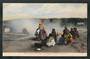 Coloured postcard of Maoris cooking breakfast in Hot Springs Whakarewarewa. - 49562 - Postcard