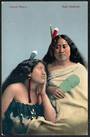 Coloured postcard of Te Hongi (Rubbing Noses). - 49587 - Postcard