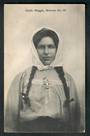 Real Photograph of Maggie and Maori Carving. Superb card. - 49644 - Postcard