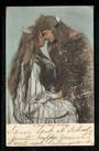 Early Undivided Coloured Postcard of Maori Hongi. - 49730 - Postcard