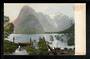 Coloured postcard of The Lion and Pembroke Glacier Harrison's Cove Milford Sound. - 49861 - Postcard