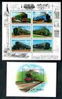 GRENADA Grenadines 1996 Trains of the World. Sheetlet of 6 and miniature sheet. - 50123 - UHM