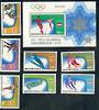 HUNGARY 1975 Winter Olympic Games Innsbruck. Set of 7 and miniature sheet. - 50139 - UHM