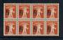 SWITZERLAND 1921 Definitive Surcharge 2½c on 3c Orange-Brown. Block of 8. - 50178 - UHM