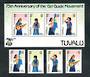 TUVALU 1985 75th Anniversary of the Girl Guide Movement. Set of 4 and miniature sheet. - 50457 - UHM