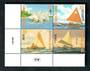 MARSHALL ISLANDS 1997 Traditional Outrigger Canoes. Block of 4. - 50459 - UHM