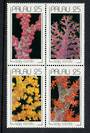 PALAU 1990 Soft Corals. Block of 4. - 50554 - UHM