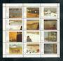CANADA 1984 Canada Day Paintings by Jean Paul Lemieux. Sheetlet of 12. Sheetlet hinged but stamps untouched. - 50624 - UHM