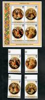 COOK ISLANDS 1985 Christmas. Set of 4 and miniature sheet. - 50818 - UHM