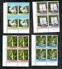 NEW ZEALAND 1976 Waterfalls. Set of 4 in Plate Blocks of 4. - 50857 - UHM