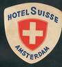 Hotel Luggage Label Hotel Suisse Amsterdam. - 52313 -