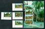 THAILAND 1997 Thaipex '97 International Stamp Exhibition. Traditional Houses. Set of 4 and miniature sheet. - 52349 - UHM